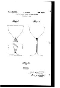 Venon Goblet Design Patent D 78059-1