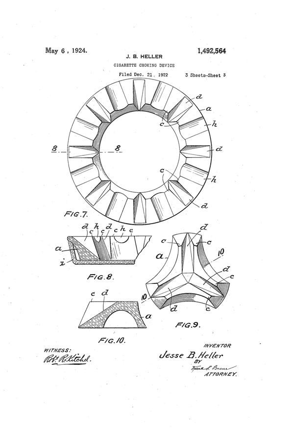 Griffin Choker Ash Tray Ash Tray Patent 1492564-3