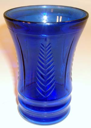 Maryland Glass Corporation Feather Blue Tumbler