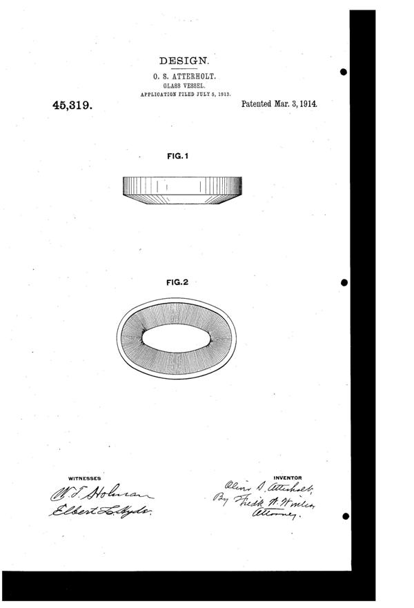 Utility Bowl Design Patent D 45319-1