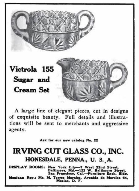 Irving Cut Glass Co. Advertisement