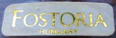 Fostoria Hungary Label