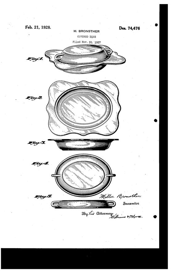 Anchor Manufacturing Covered Bowl Design Patent D 74476-1