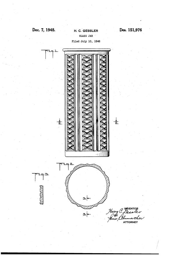 Medco Jar Design Patent D151976-1