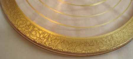 Unknown Rambler Rose Etch on Lancaster Covered Compote