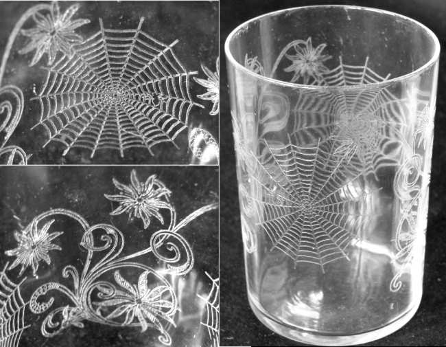 Unknown Spider & Floral Etch on Unknown Tumbler
