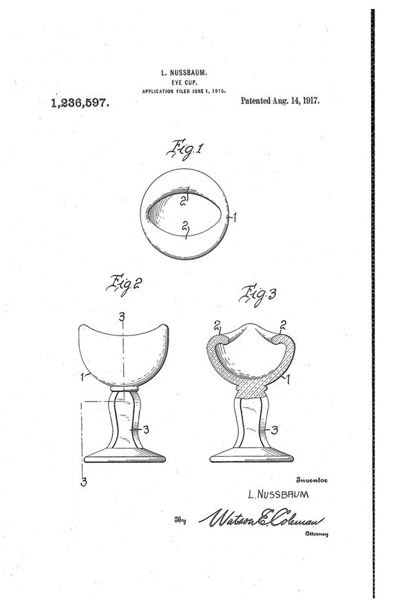 Nussbaum Eye Cup Patent 1236597-1