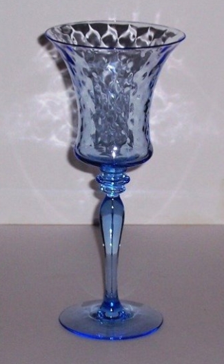 Fry Azure Water Goblet w/ Optic