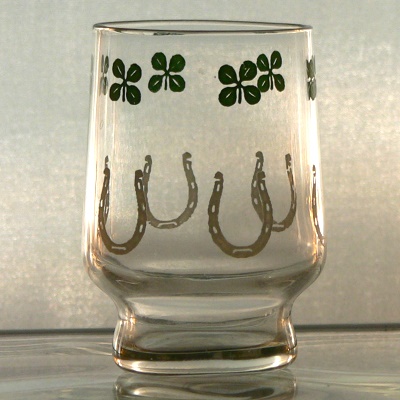 Unknown Juice Glass w/ Good Luck Charms
