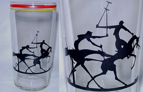 Unknown Deco Tumbler w/ Polo Player Overlay