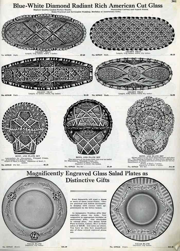 Ft Dearborn 1926 Catalog Page Cut Glass