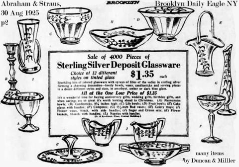 Sterling Deposit Glassware Advertisement
