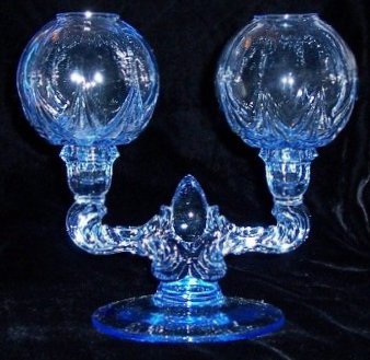 New Martinsville #4457 Candlestick w/ Peg Vases