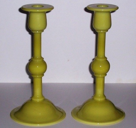 Cambridge Ball Candlesticks in Primrose