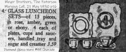 Diamond #  99 Charade 15-Piece Luncheon Set Advertisement