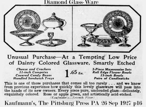 Diamond Glassware Advertisement