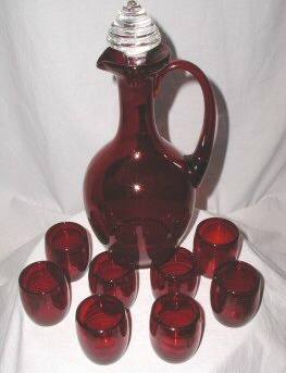 New Martinsville Michael Decanter Set