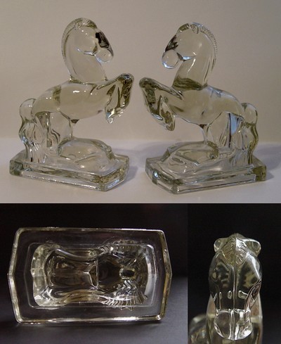 New Martinsville Horse Bookends