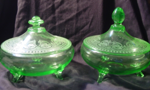 Cambridge # 300 and Unknown Candy Dishes