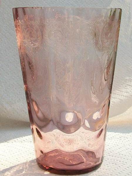 Central #2001 Flip Vase w/ #410 Balda Etch