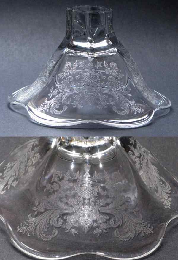 Duncan & Miller # 115 Canterbury Candlestick w/ Royal Lace Etch