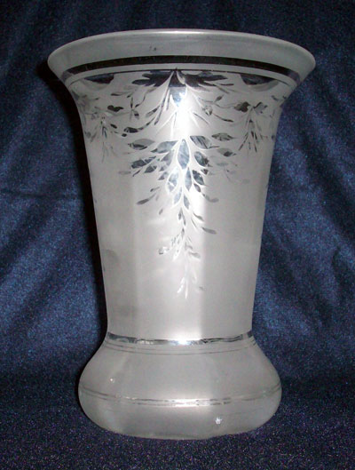 Fenton # 184 Vase with Wistaria etch