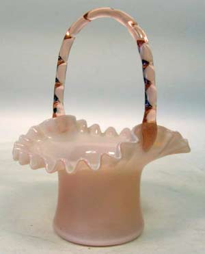 Fenton Rose Overlay Basket