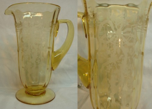 Fostoria #5000 Jug w/ #279 June Etch