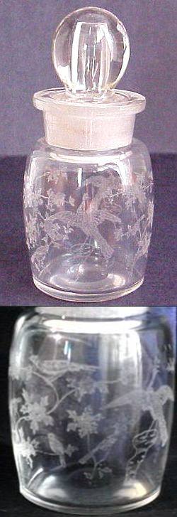Fostoria Pickle Jar w/ Oriental Etch