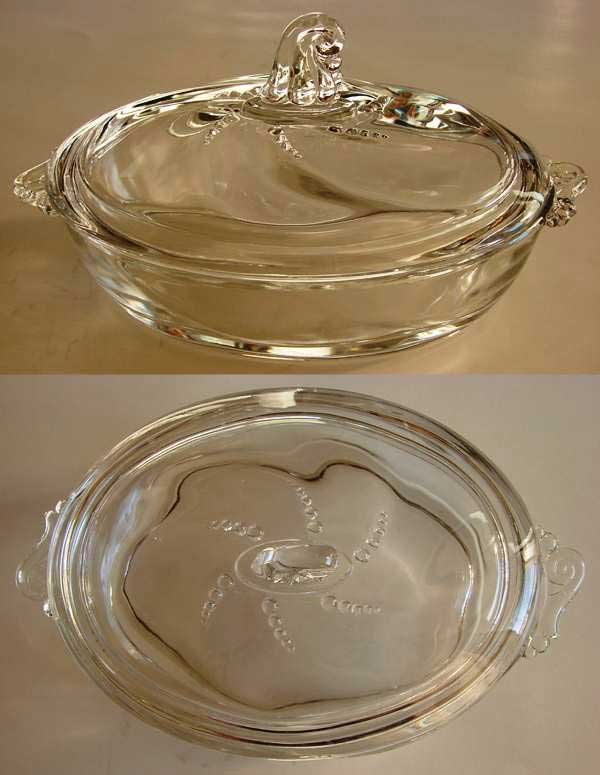 Heisey #1519 Waverly Oval Covered Lemon Dish