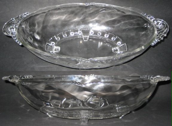 Heisey #1495 Fern Oval Floral Bowl