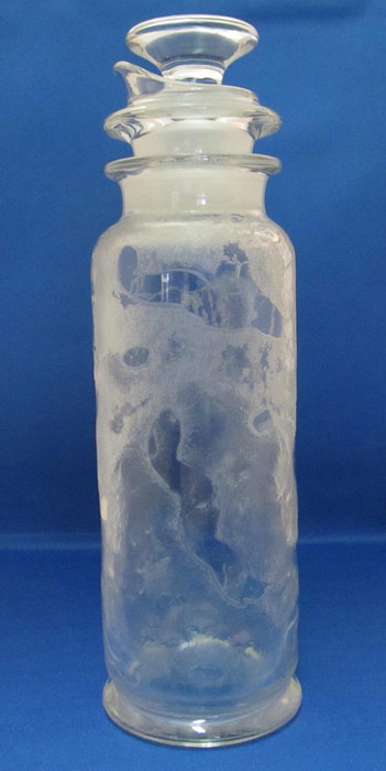 Heisey #4225 Cocktail Shaker with Arctic Etch