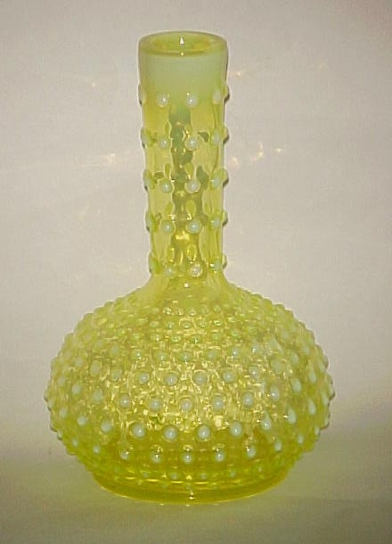 Imperial #1886/163/1 Stamm House Dew Drop Opalescent Bottle