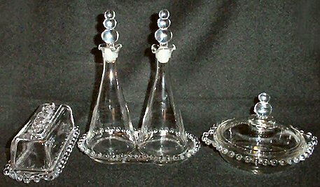 Imperial # 400 Candlewick Condiment Pieces
