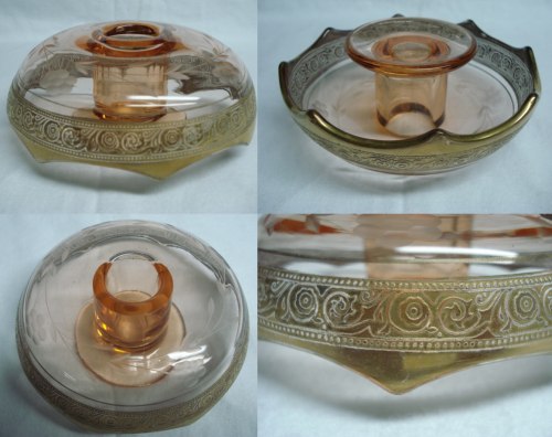 McKee # 156 Octagon Edge Candleholder w/ Minton Border