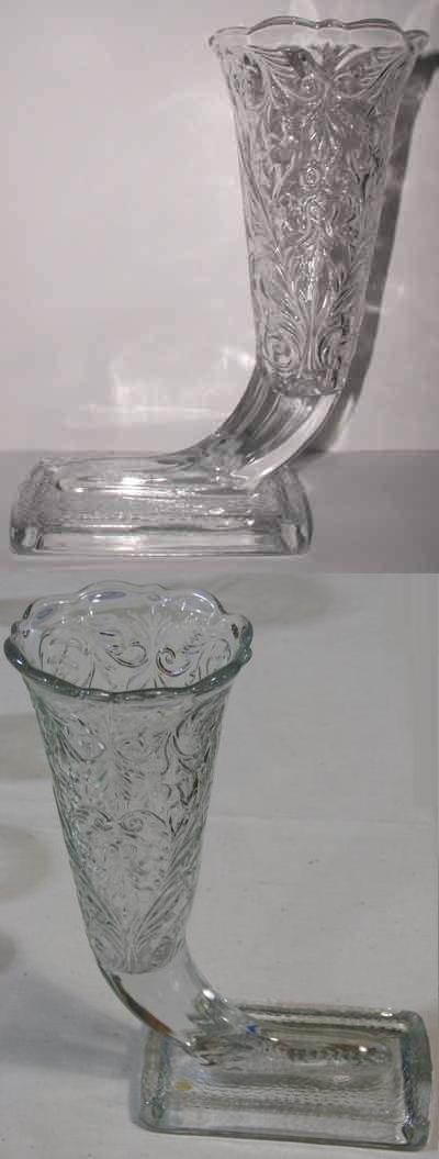 McKee Rock Crystal Cornucopia Vase