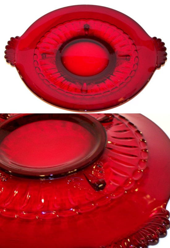 Paden City Nerva Ruby Platter