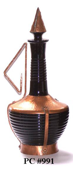 Paden City # 991 Penny Line Decanter with Copper