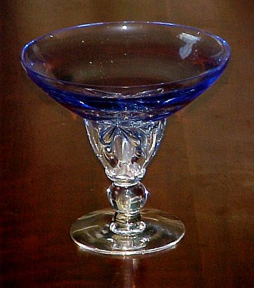 Tiffin #17423 Cellini Copen Blue Optic Compote