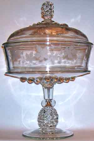U. S. Glass Pavonia or Pineapple Compote