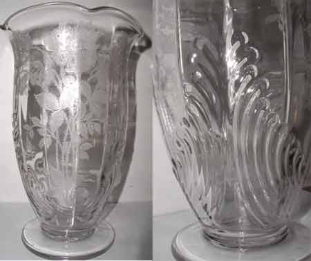 Tiffin #15360 Vase with Coronet Etch