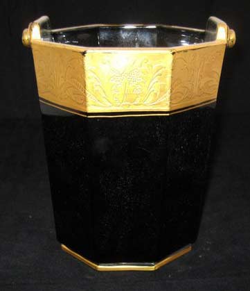 Westmoreland #1211 Ice Bucket                     with Gold Overlay