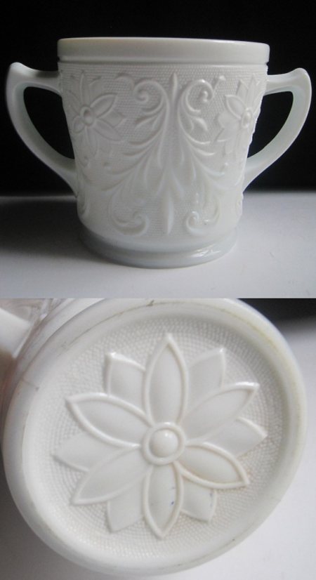 Indiana Early American Milk Glass Cream & Sugar