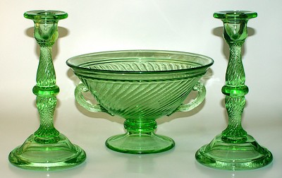Indiana #   5 Spiral Optic Green Console Set