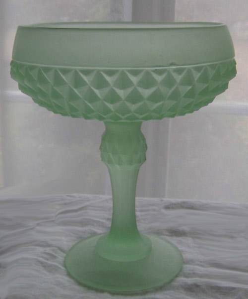 Indiana Diamond Point Compote