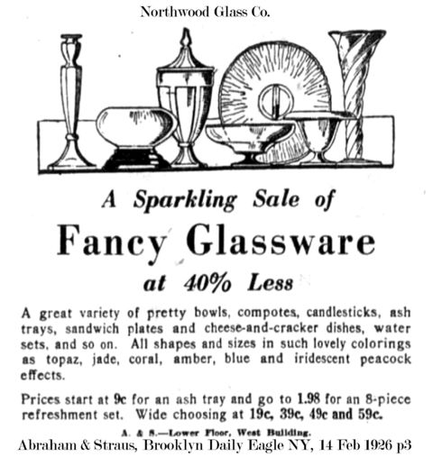 Northwood Fancy Glassware Advertisement