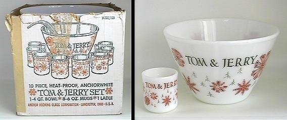 Hocking Fire-King Tom & Jerry Set w/ Packaging