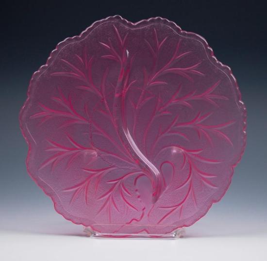Indiana Pink Enamel Decoration # 6 Serving Plate