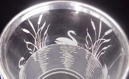 National Silver Deposit Ware "Swan Lake" Decoration