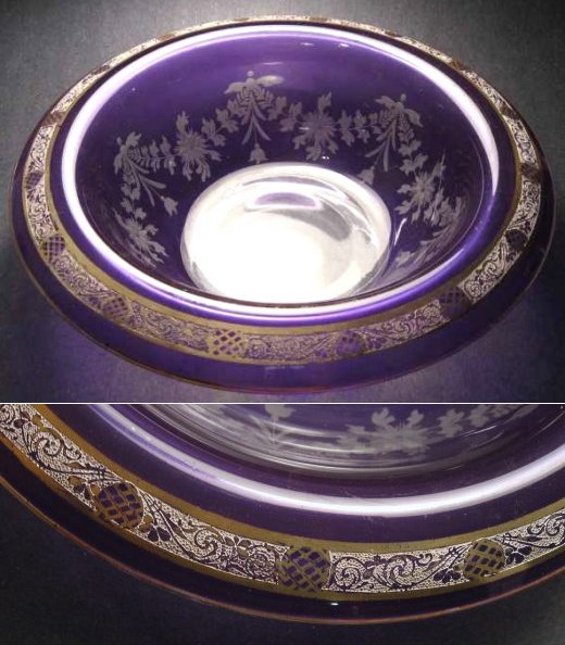 Sinclaire Bowl with Hawkes Decoration